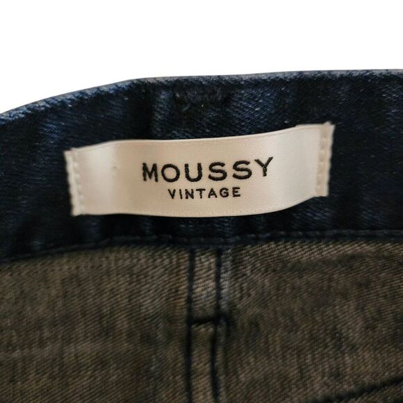 Moussy Japan Skinny Dark Denim Jeans Womens Size 26 Blue Selvedge - Picture 7 of 8